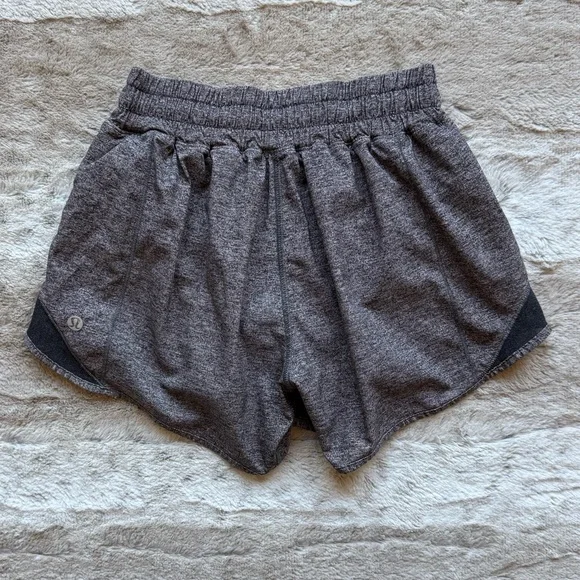 Lululemon Hotty Hot Short II *Long 4" Heather Lux Multi Black /Heathered Black - Picture 5 of 15